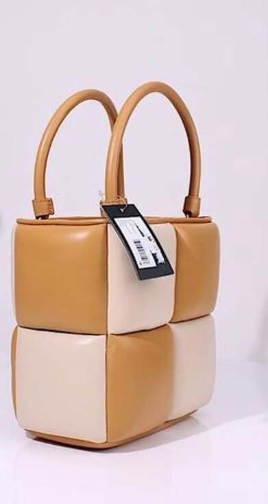 Kate Spade Boxxy Colorblocked Smooth Leather Tote in Bare Multi - Picture 2 of 12